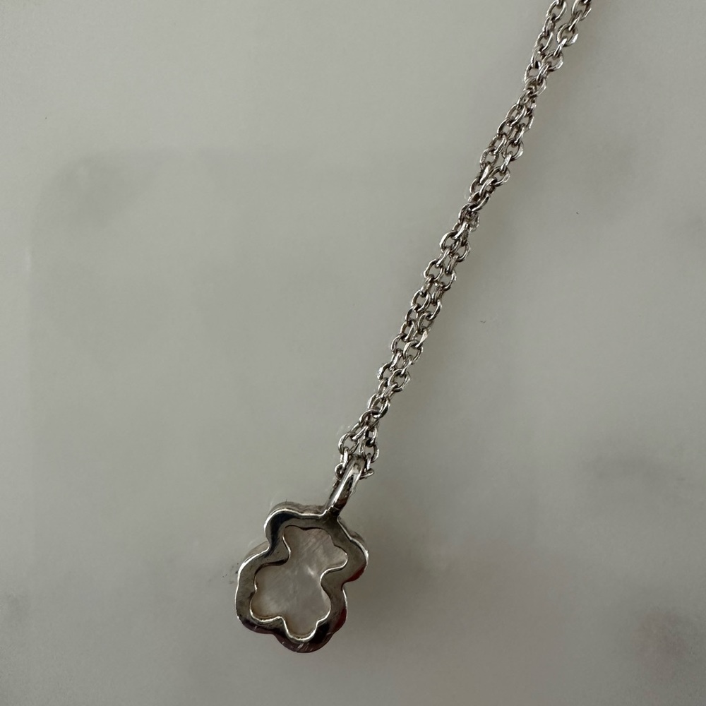Tous Silver Necklace with Dainty Pendant